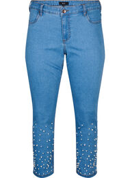 Slim fit Emily jeans with pearls, Light Blue, Packshot