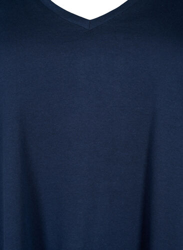 Cotton t-shirt with short sleeves, Navy Blazer SOLID, Packshot image number 2