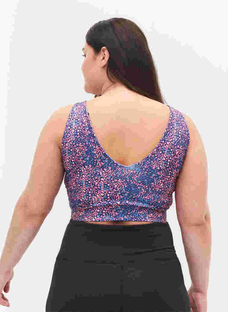 Printed sports bra, Night Sky Dot AOP, Model image number 1