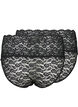 Lace briefs 2-pack, Black, Packshot image number 1