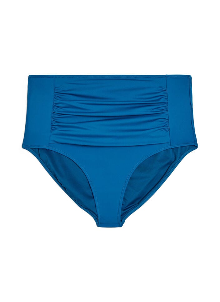 High waisted bikini bottom, Blue, Packshot image number 0