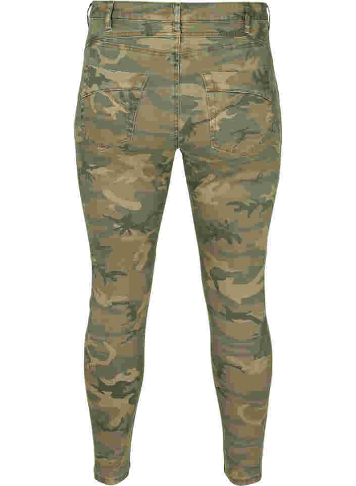 Close-fitting trousers with camouflage print, Camouflage, Packshot image number 1