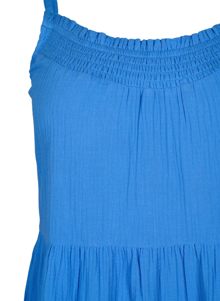 Plain cotton strap dress, Marina, Packshot image number 2