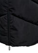 Long puffer coat with hood and pockets, Black, Packshot image number 3