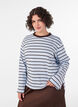 Basic t-shirt with long sleeves, Blue, Model image number 0