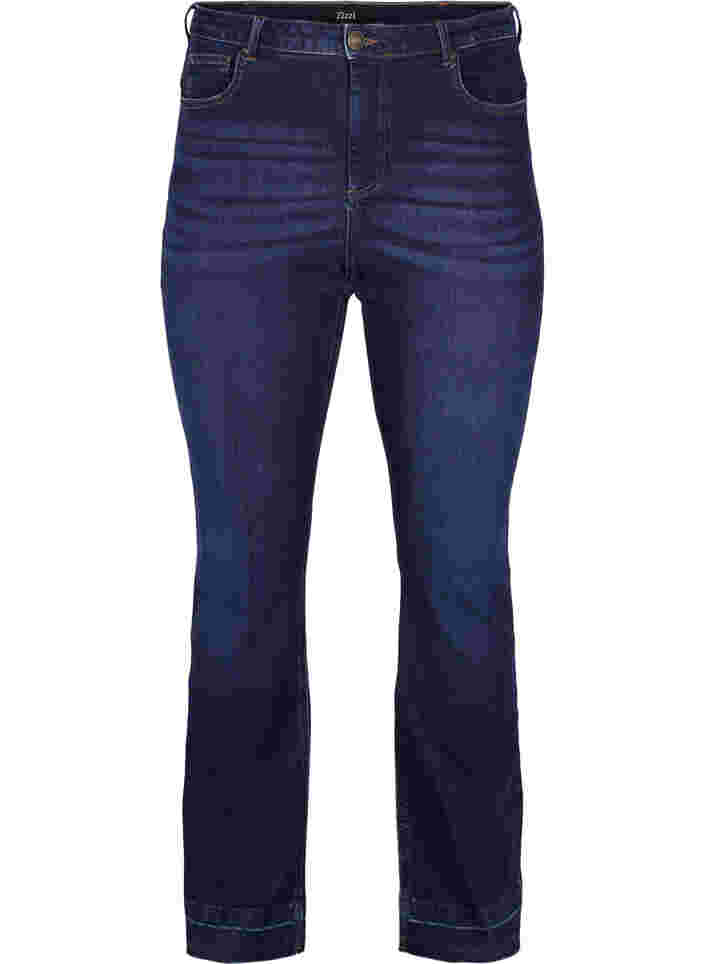 Ellen bootcut jeans with high waist, Dark blue, Packshot