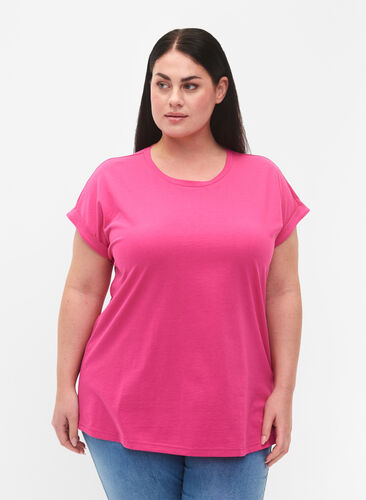 2-pack short-sleeved t-shirts, Fuchsia P / Black, Model image number 0