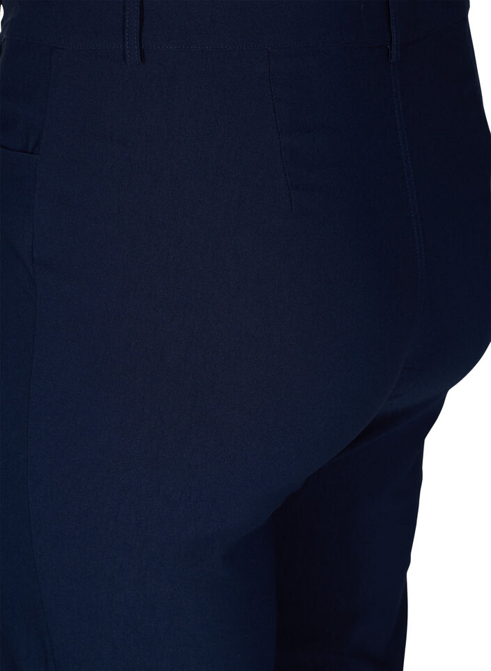 Classic viscose blend trousers, Blue, Packshot image number 3