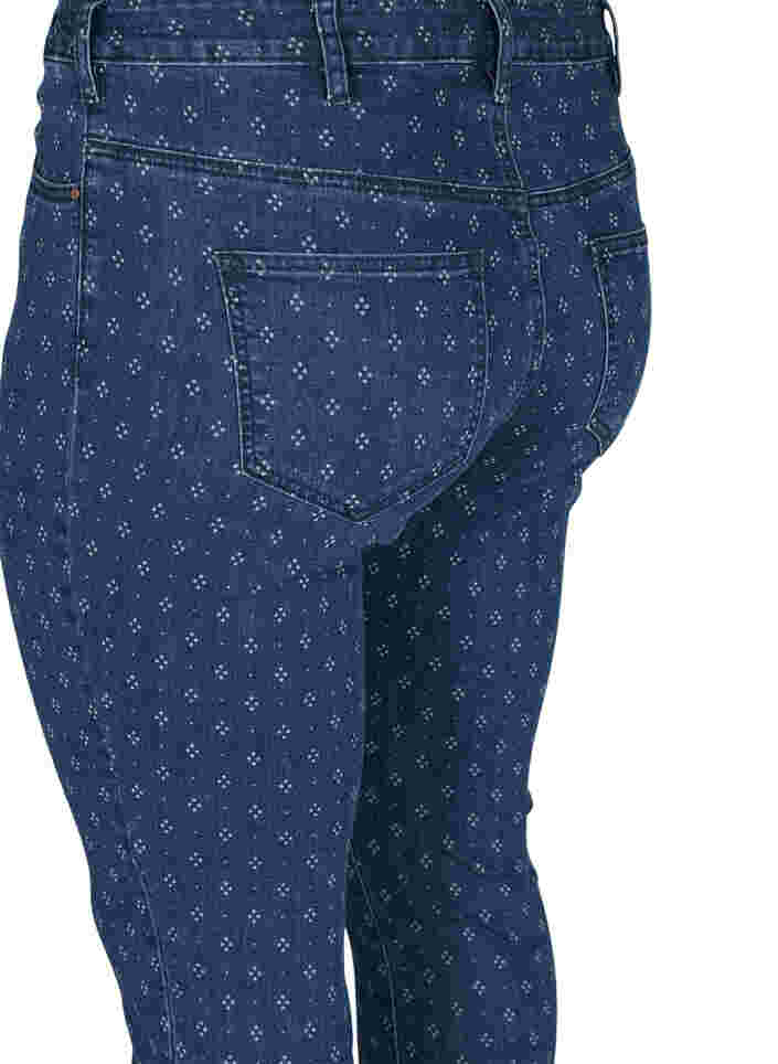 Super slim Amy jeans with print details, Dark blue, Packshot image number 3