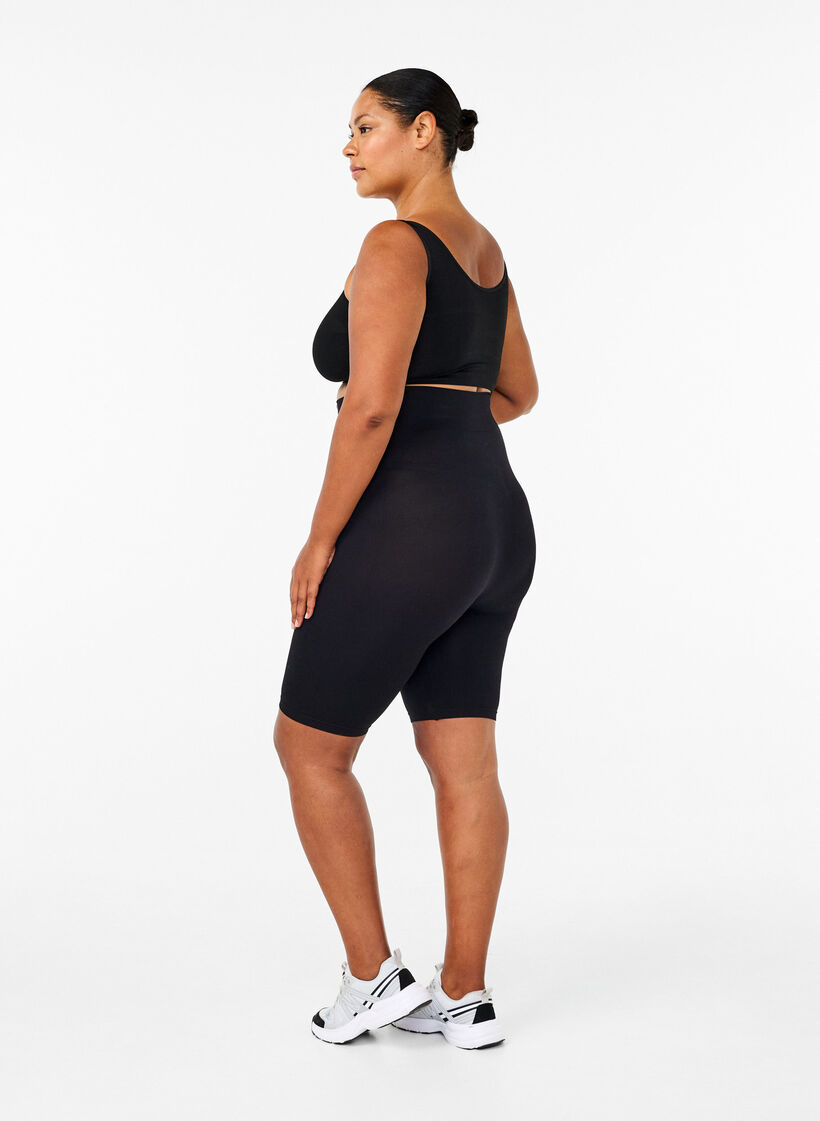 Seamless bike shorts, Black, Model image number 2