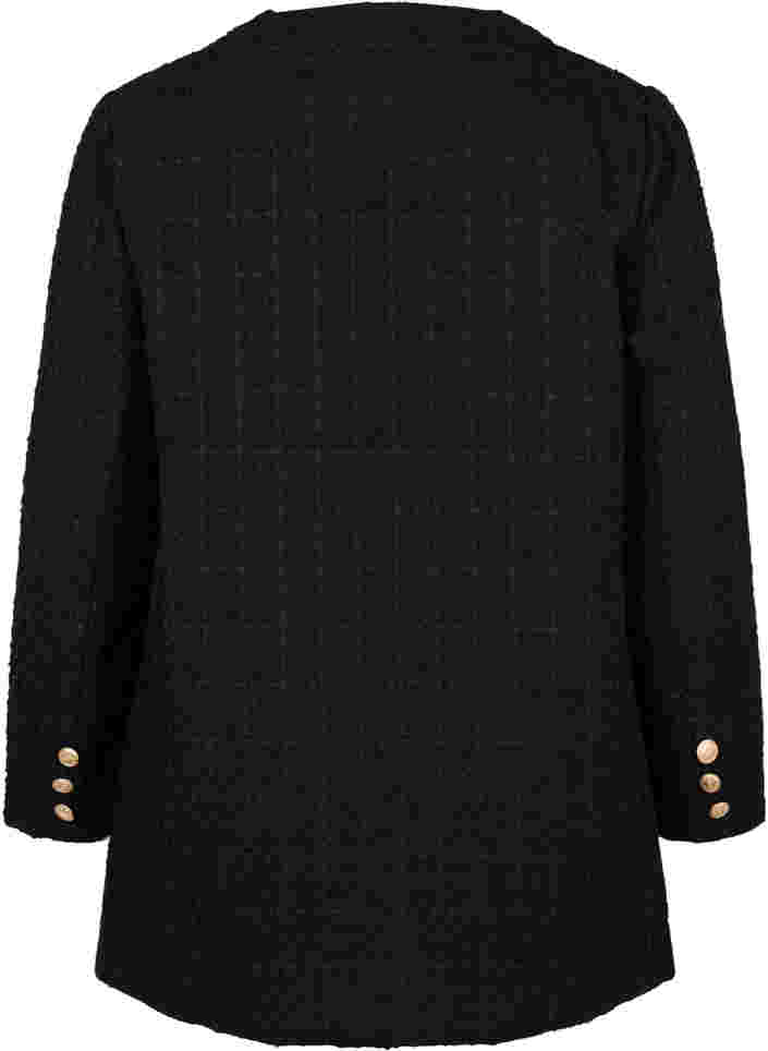 Boucle jacket with pockets, Black, Packshot image number 1