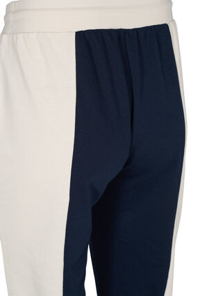 Colour-block sweatpants, Night Sky/Off White, Packshot image number 3