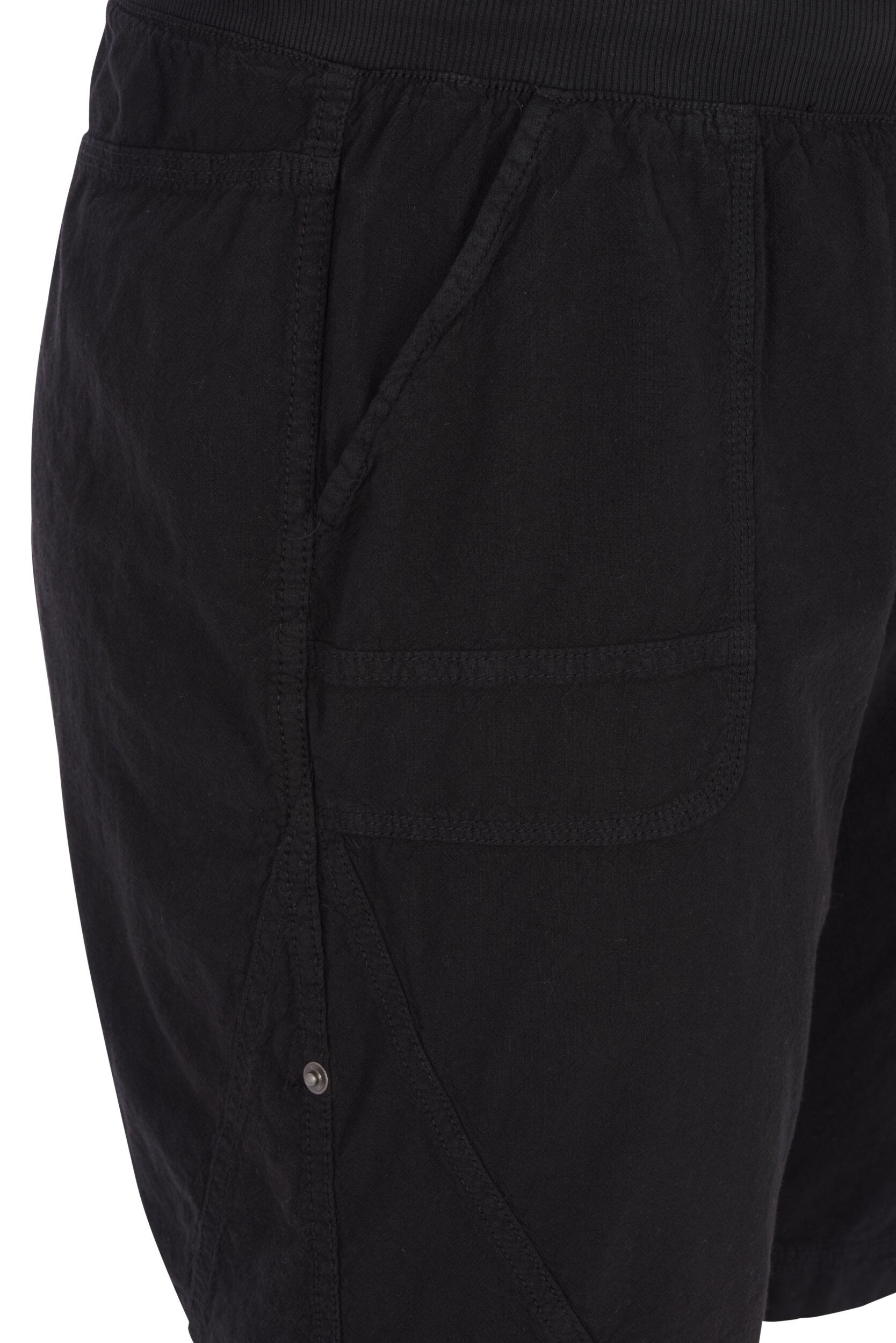 Zizzifashion Loose cotton shorts with pockets, Black, Packshot image number 2