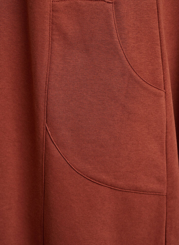 Jersey dress with short sleeves and pockets, Red, Packshot image number 3