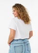 Cotton T-shirt with front print, White, Model image number 2