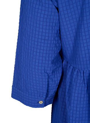 Plain midi dress with 3/4 sleeves, True blue, Packshot image number 2