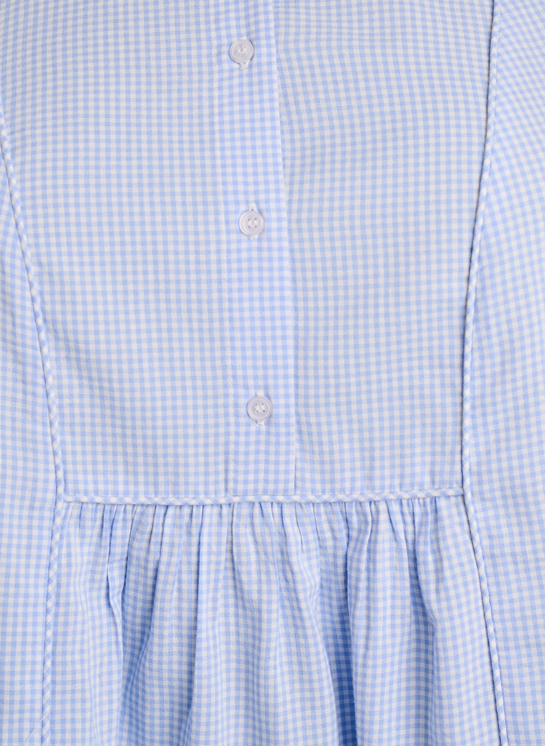 Zizzifashion A-line check blouse, Blue, Packshot image number 2