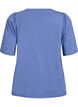 T-shirt with glitter and short puff sleeves, Blue, Packshot image number 1