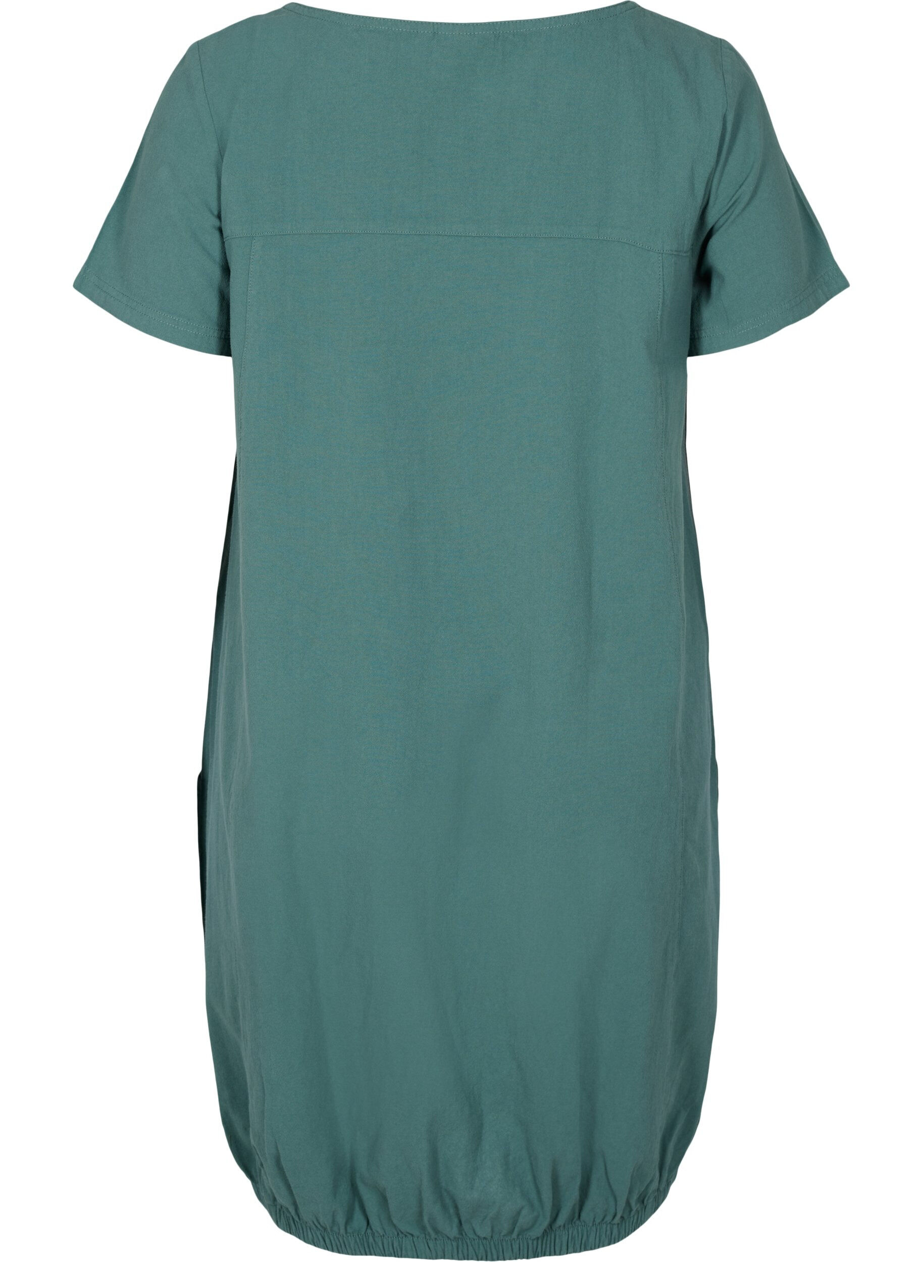 ZizzifashionShort-sleeved cotton dress, Green, Packshot image number 1