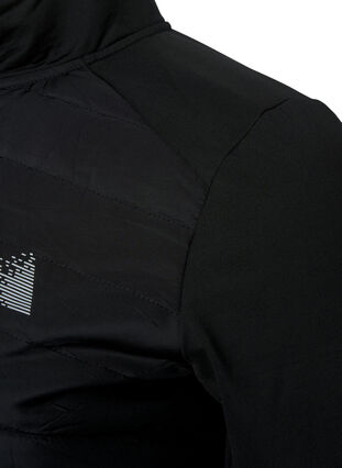 Sportscardigan with quilt and zipper, Black, Packshot image number 3