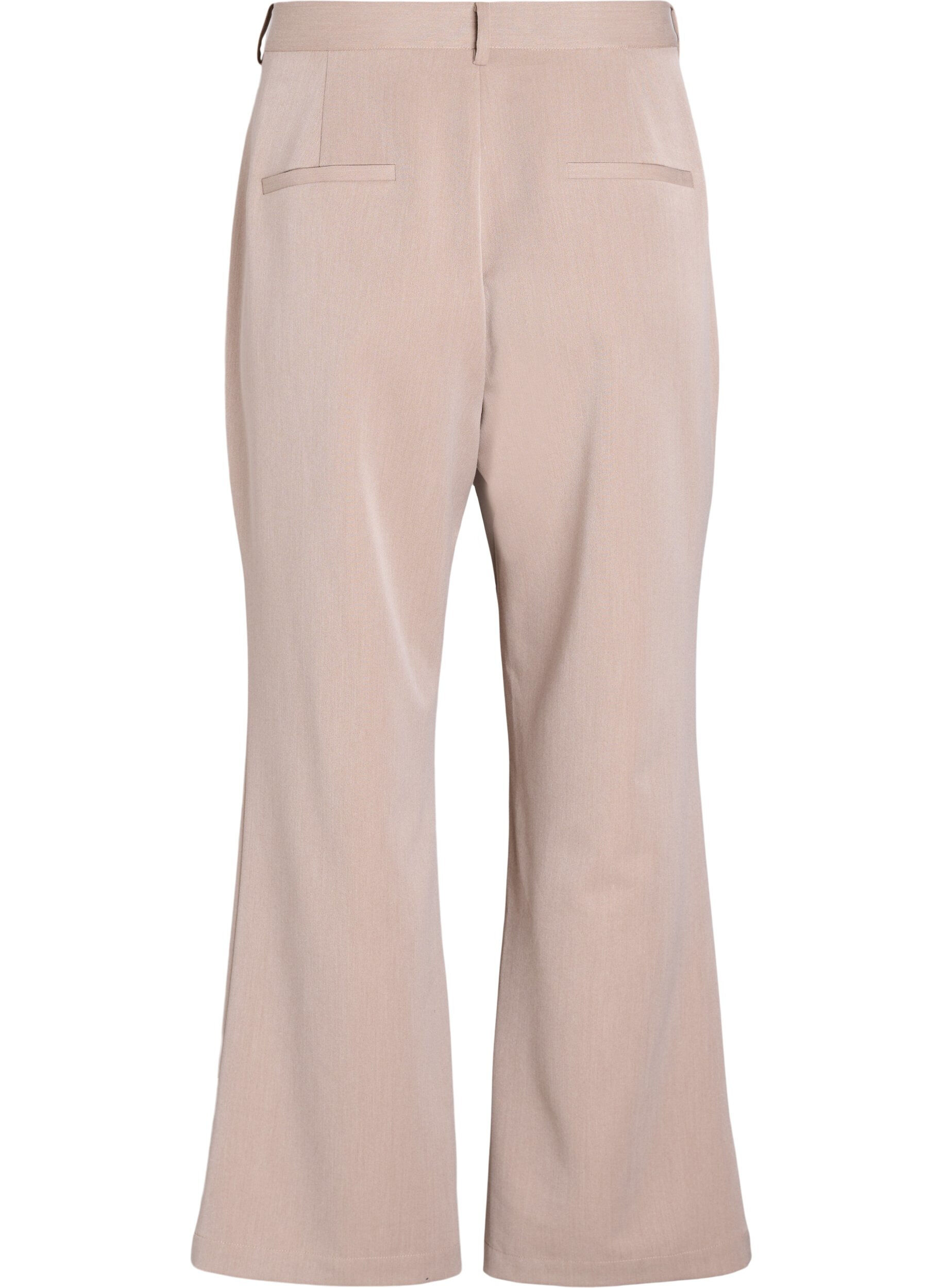 Zizzifashion High-waisted tailored trousers with straight legs, Brown, Packshot image number 1