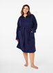 Terry bathrobe with a zipper, Navy Blazer, Model image number 2