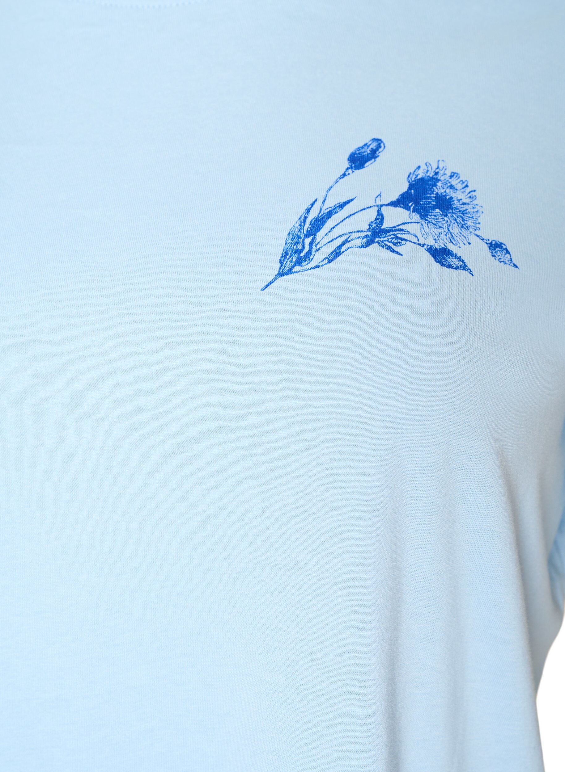 ZizzifashionCotton T-shirt with print, Light Blue, Packshot image number 2