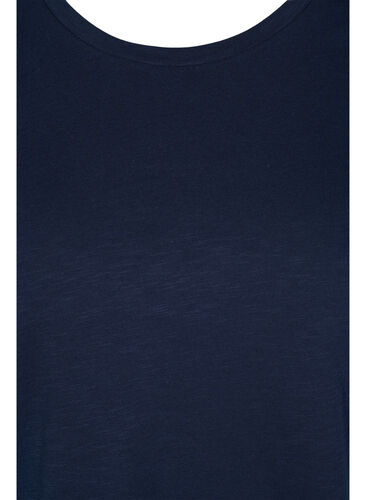 Basics cotton t-shirt 2-pack, Black/Navy Blazer, Packshot image number 3