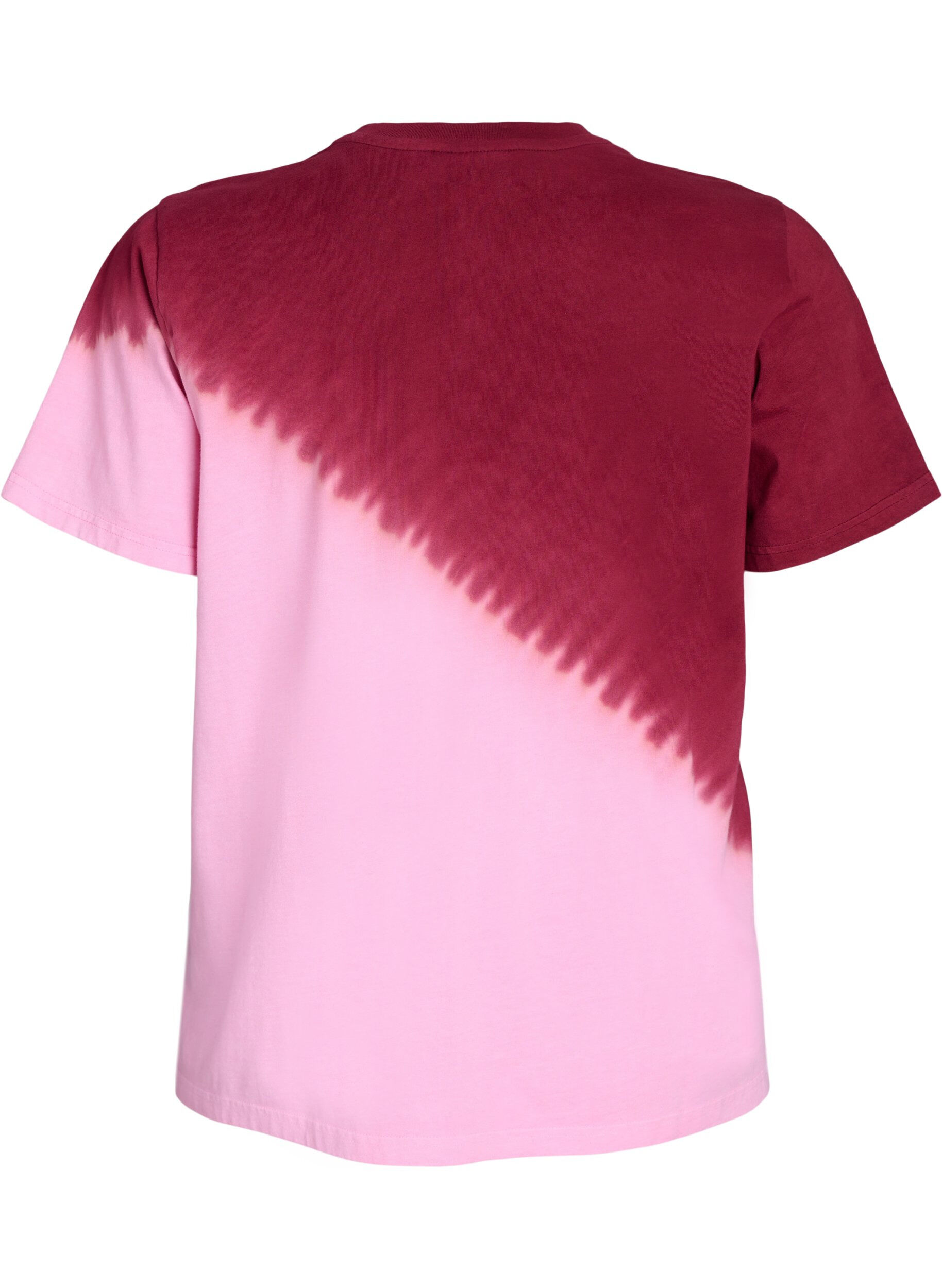Zizzifashion Dip-dye T-shirt in organic cotton, Red, Packshot image number 1