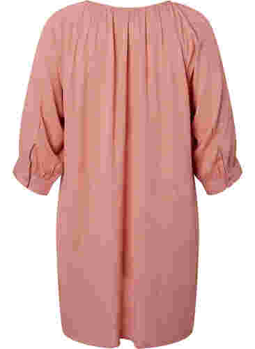 Viscose tunic with 3/4 sleeves, Old Rose, Packshot image number 1