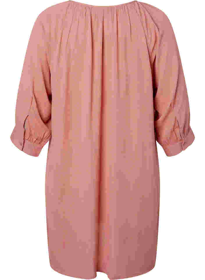 Viscose tunic with 3/4 sleeves, Old Rose, Packshot image number 1