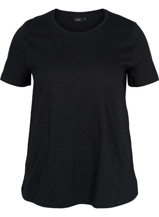 Basics cotton t-shirt 2-pack, Mallard Green/Black, Packshot image number 3