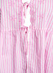 Striped blouse with open front and embroidery details, Pink, Packshot image number 2