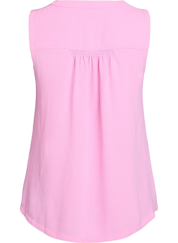 Sleeveless top with wrinkle details, Pink, Packshot image number 1
