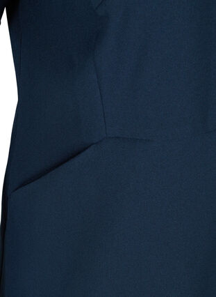Plain-coloured sheath dress with a v-neck, Navy Blazer, Packshot image number 3