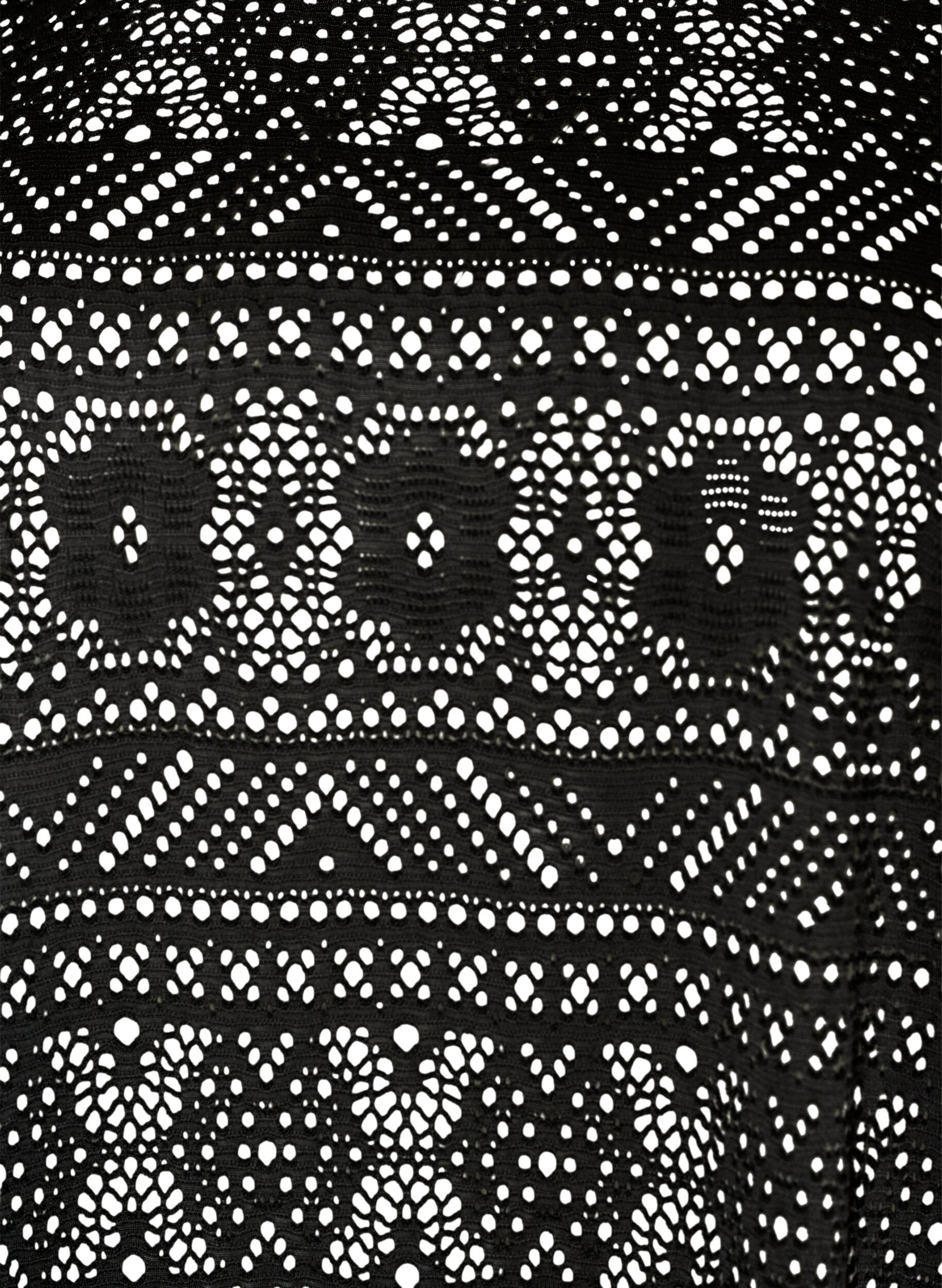 ZizzifashionEyelet embroidered lace T-shirt, Black, Packshot image number 2