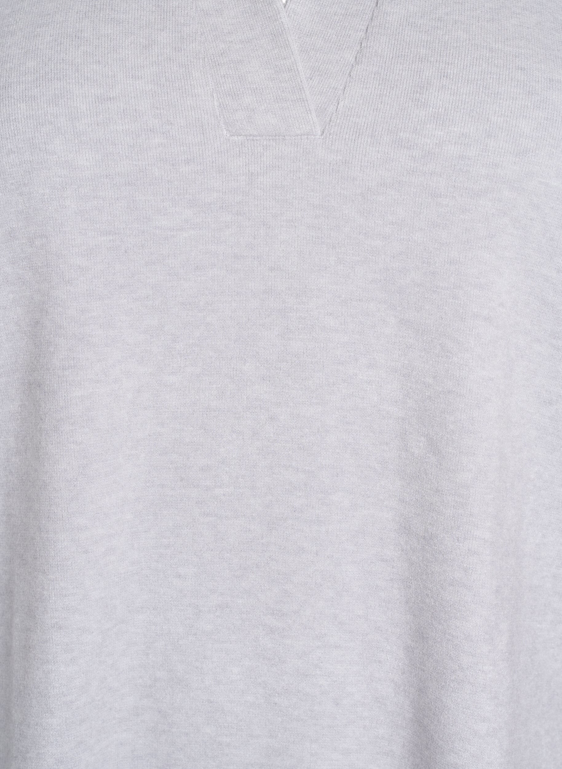 Zizzifashion Jersey blouse with collar and short sleeves, Grey, Packshot image number 2