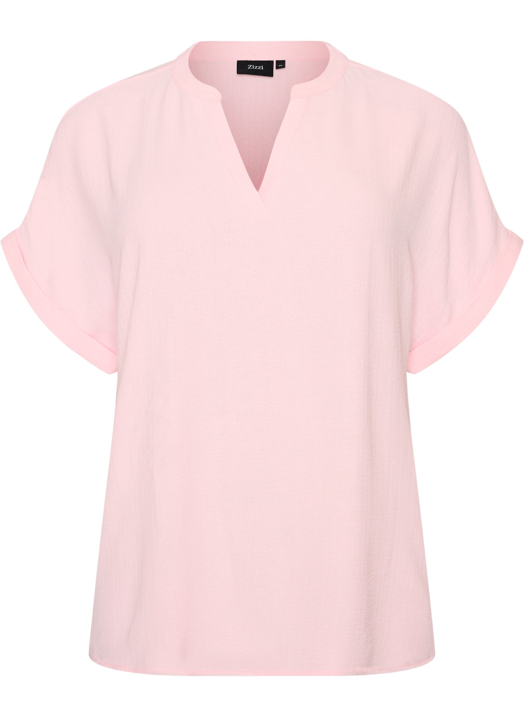 ZizzifashionLoose blouse with short sleeves, Rose, Packshot image number 0