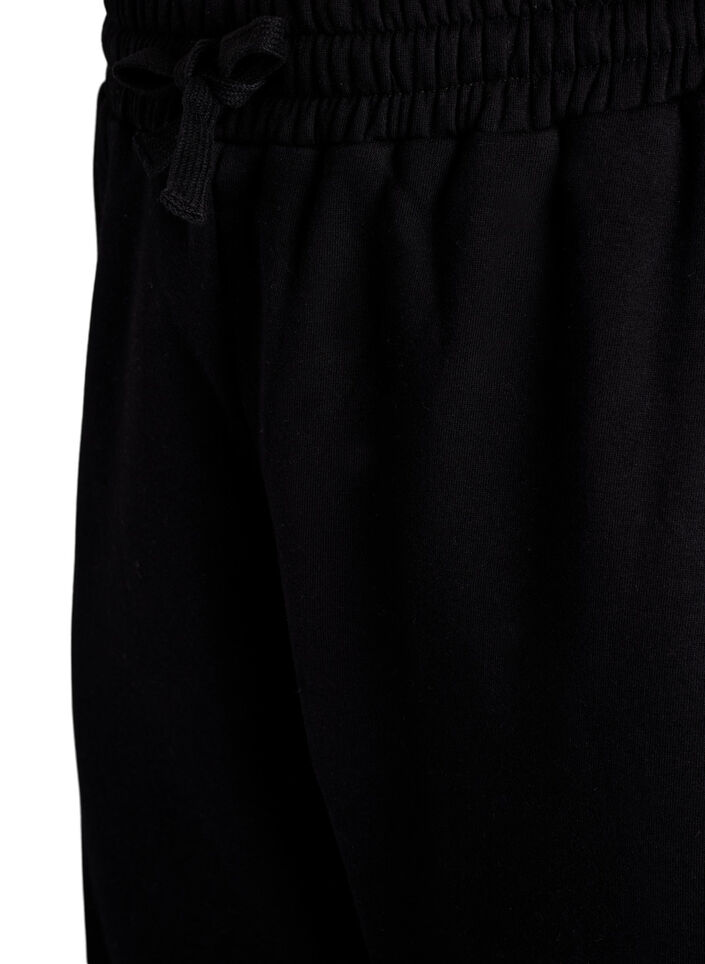 Cargo pants in soft sweat material, Black, Packshot image number 2
