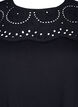 Organic cotton T-shirt with broderie anglaise, Black, Packshot image number 2
