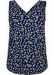 Printed top with v-neck, Blue, Packshot image number 0