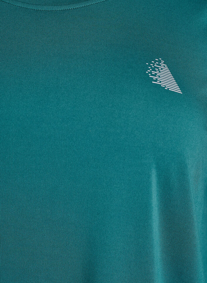 Workout top with 3/4 sleeves, Green, Packshot image number 2