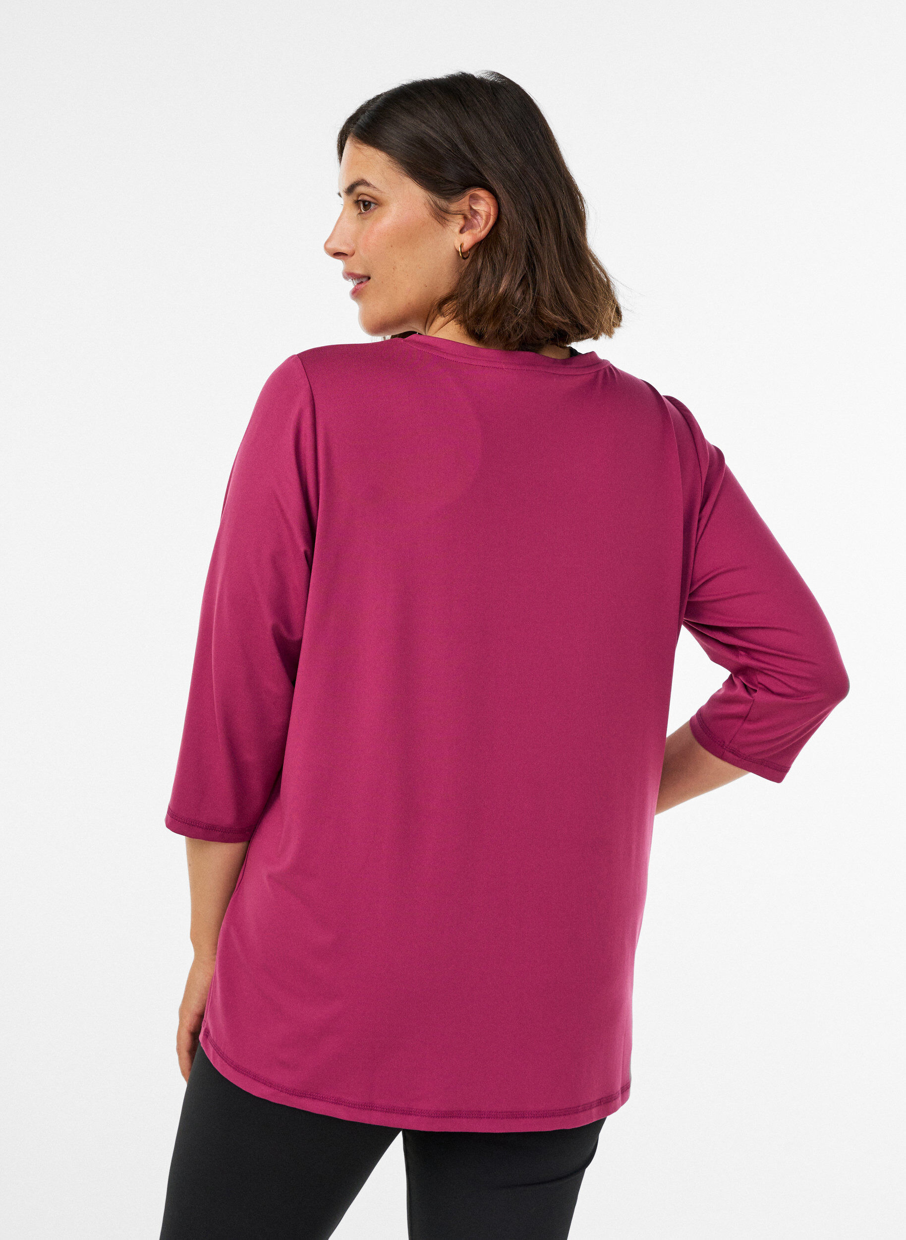 ZizzifashionSports top with 3/4 sleeves, Pink, Model image number 2