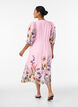 Midi dress with an empire line and floral print, Pink, Model image number 2