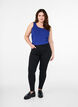 Solid color basic top in cotton, Blue, Model image number 1