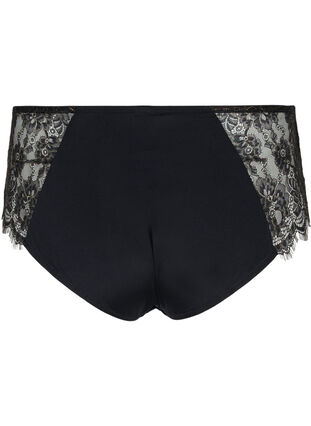 Knickers with lace and lurex, Black, Packshot image number 1