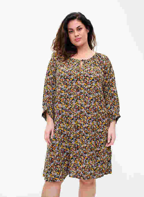 Floral tunic in viscose