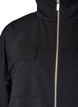 Jersey cardigan with zipper and high collar, Black, Packshot image number 2
