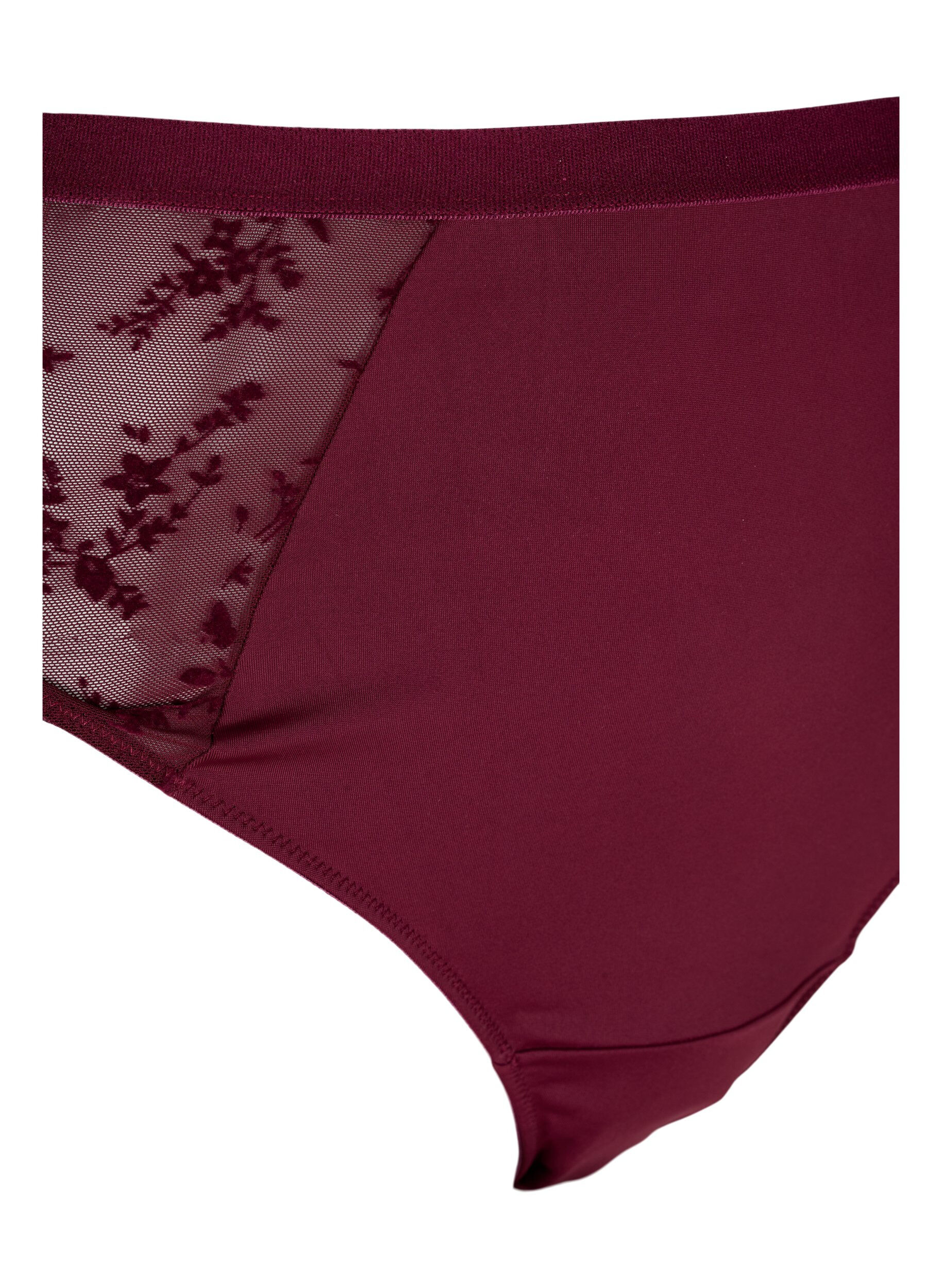 Zizzifashion Thong with regular waist, Bordeaux Ass, Packshot image number 2