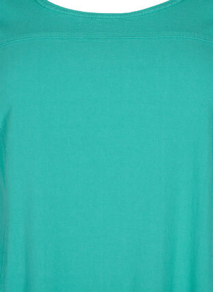 Short-sleeved cotton dress, Aqua Green, Packshot image number 2